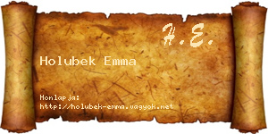 Holubek Emma névjegykártya