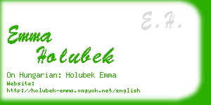 emma holubek business card